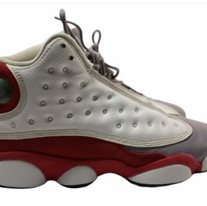 Jordan 13's  Red White gray